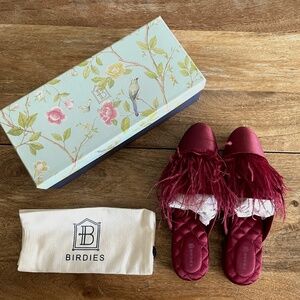 Birdies The Lovebird Slippers - Merlot, Size 8.5